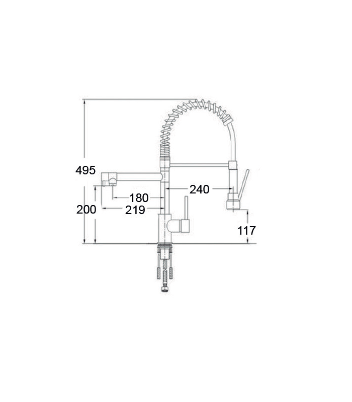 copy of EM-140NCBCR chromium low body single-control faucet