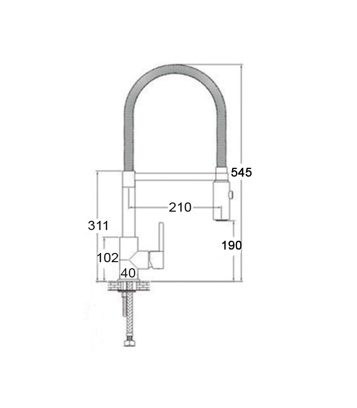 copy of EM-140NCBCR chromium low body single-control faucet