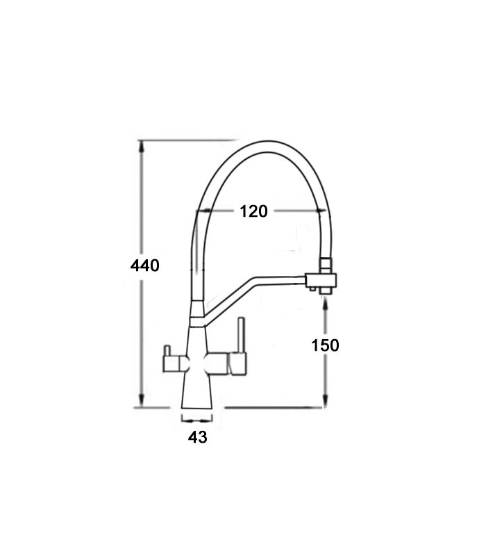 copy of EM-140NCBCR chromium low body single-control faucet