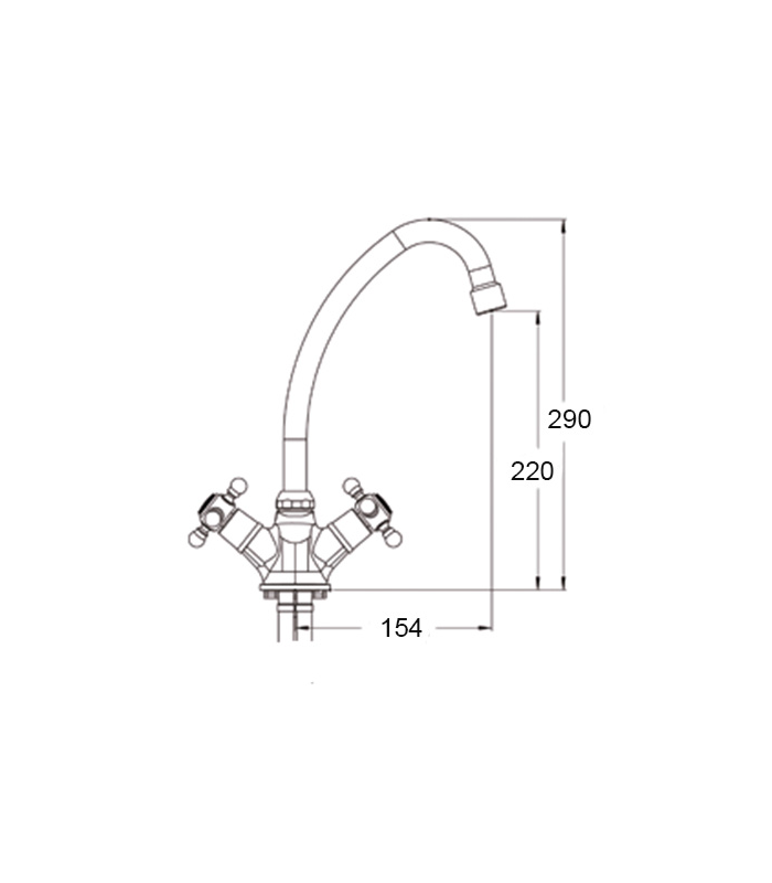 copy of EM-140NCBCR chromium low body single-control faucet