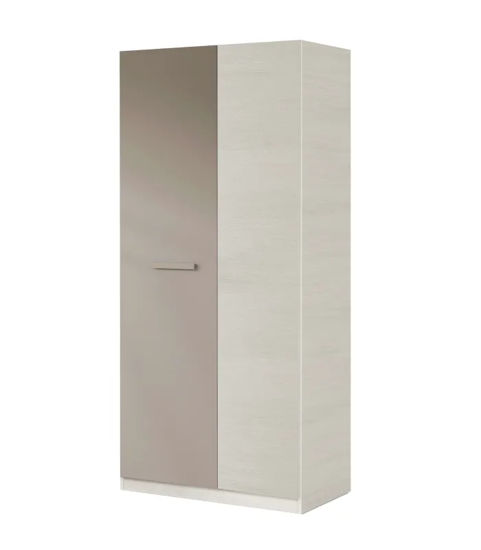 Armario 2 puertas abatibles Ares plus blanco alpes/basalto