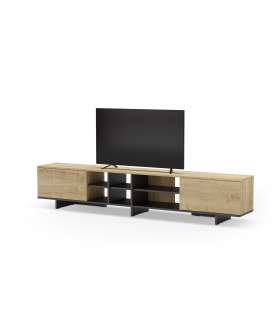 Elegancia y funcionalidad: Mueble TV Celia en roble y negro.