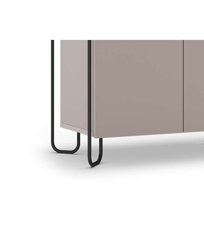 Mueble auxiliar Nube: elegancia y funcionalidad en moka y negro.