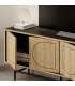 Elegancia y funcionalidad: Mueble TV Gema en roble y negro.