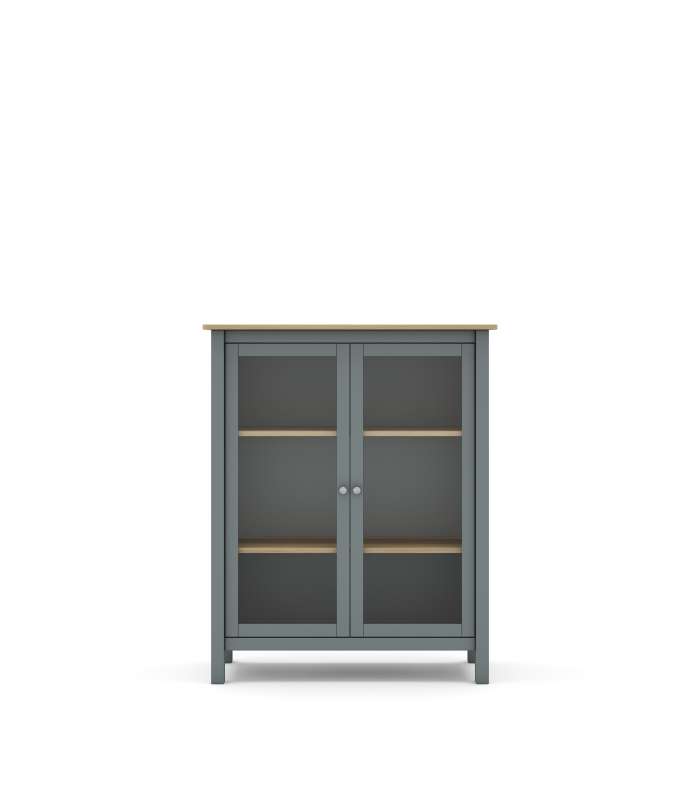 Mueble vitrina para comedor modelo Blur 2 puertas acabado negro.