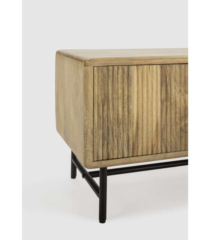 Elegancia y funcionalidad: Mueble TV Michel en madera de mango