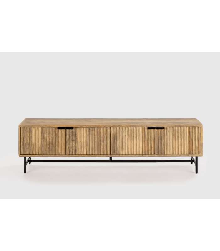 Elegancia y funcionalidad: Mueble TV Michel en madera de mango