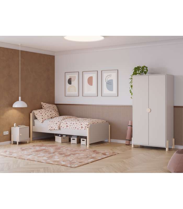 Buffet 3 portes 3 tiroirs finition naturelle Cusco, 171 cm (Largeur) 40 cm (Profondeur) 80 cm (Hauteur).