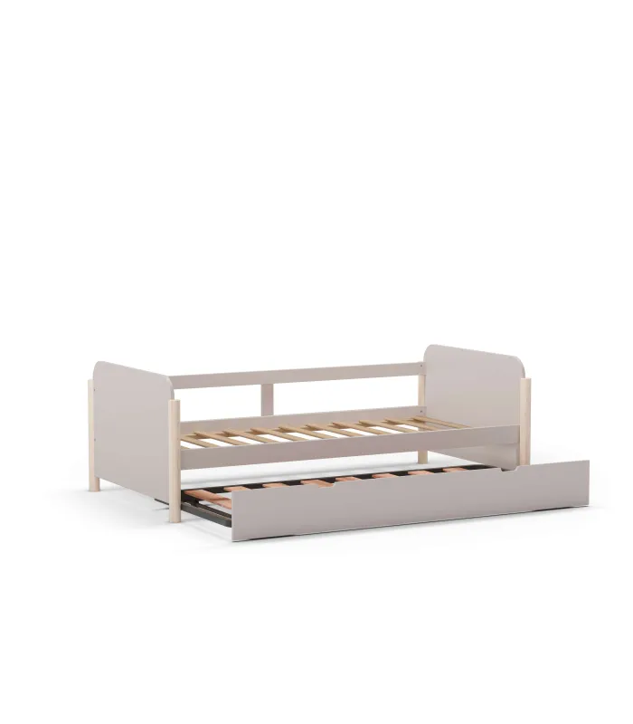 Cama nido juvenil Emma crema/cera blanca, 198.5x105cm