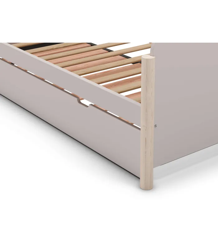 Cama nido juvenil Emma crema/cera blanca, 198.5x105cm