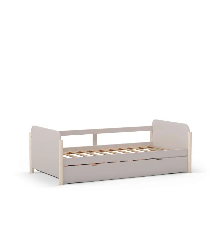 Cama nido juvenil Emma crema/cera blanca, 198.5x105cm