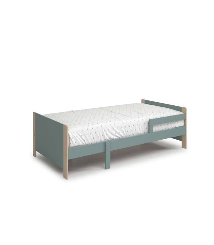 Amir Youth Bed Extensível em óleo verde e cera branca