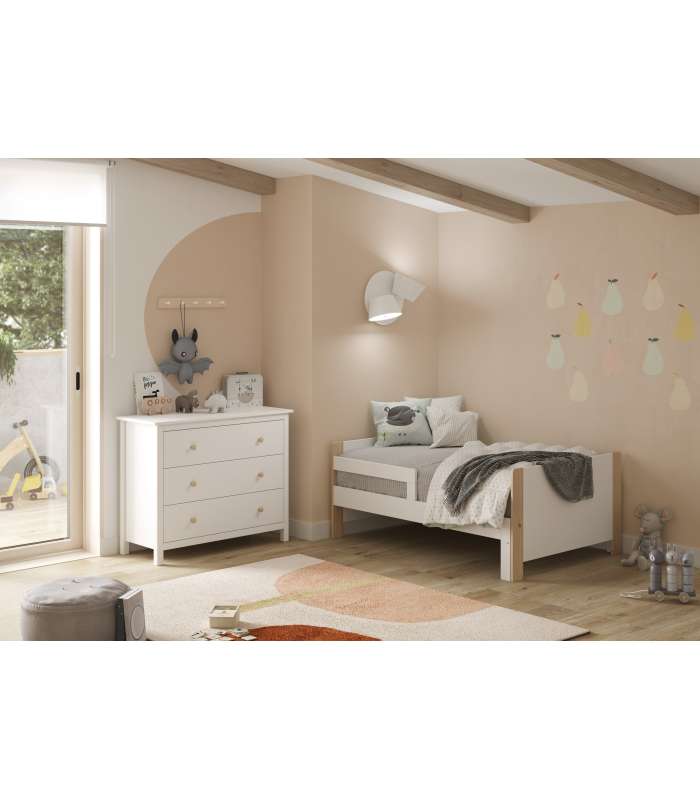 Buy CAMA NIDO 0.90 KIARA 90X190 BLANCO/NATURAL