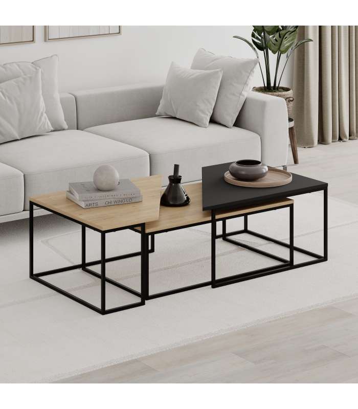 Mesa central Michel: elegância natural para a sua sala de estar.