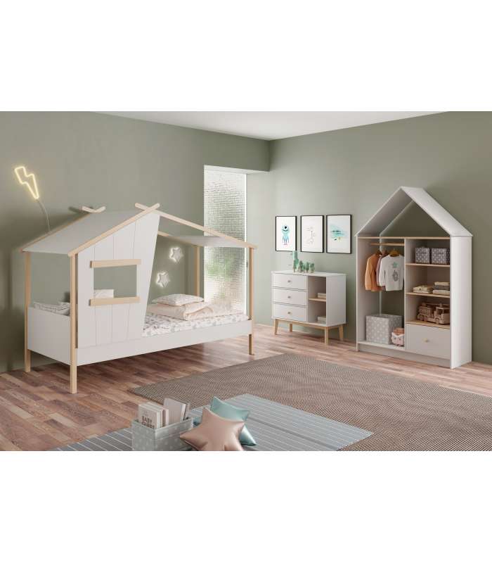 Buy CAMA NIDO 0.90 KIARA 90X190 BLANCO/NATURAL