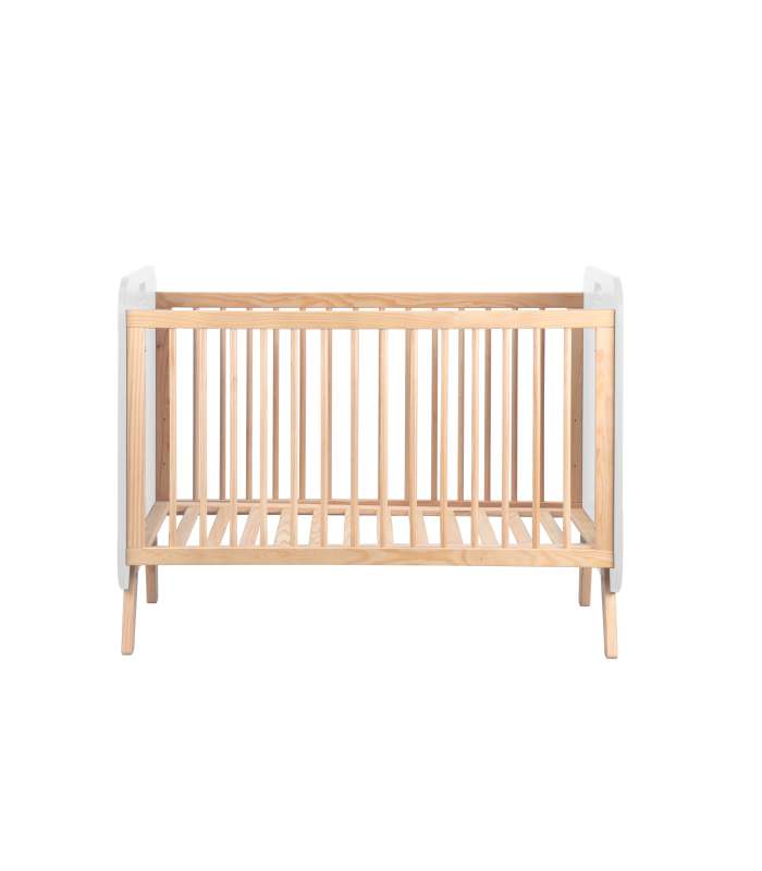 Lit gigogne pour jeunes avec sommier blanc/naturel 62 cm (hauteur) 200 cm (largeur) 98,5 cm (profondeur).