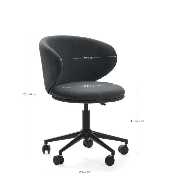 Hispano hogar Chaise de bureau pivotante relevable