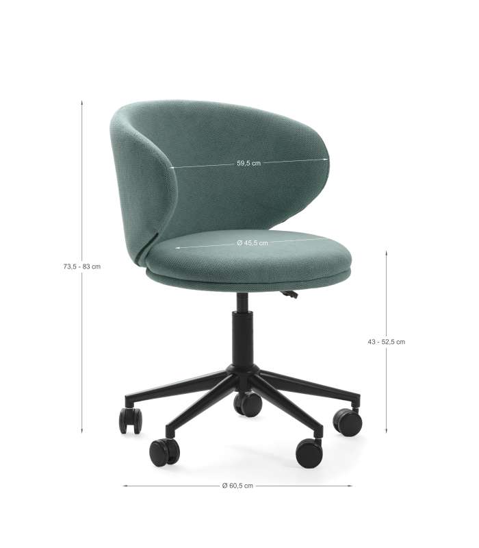 Hispano hogar Chaise de bureau pivotante relevable