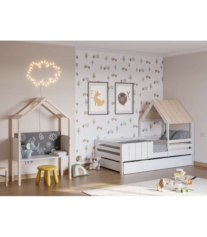 Buy CAMA NIDO 0.90 KIARA 90X190 BLANCO/NATURAL