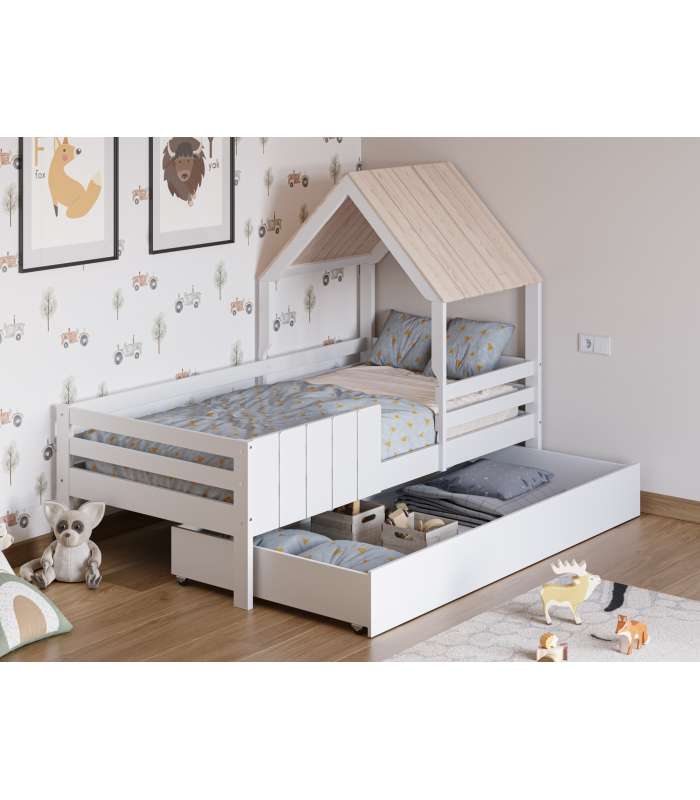 Buy CAMA NIDO 0.90 KIARA 90X190 BLANCO/NATURAL