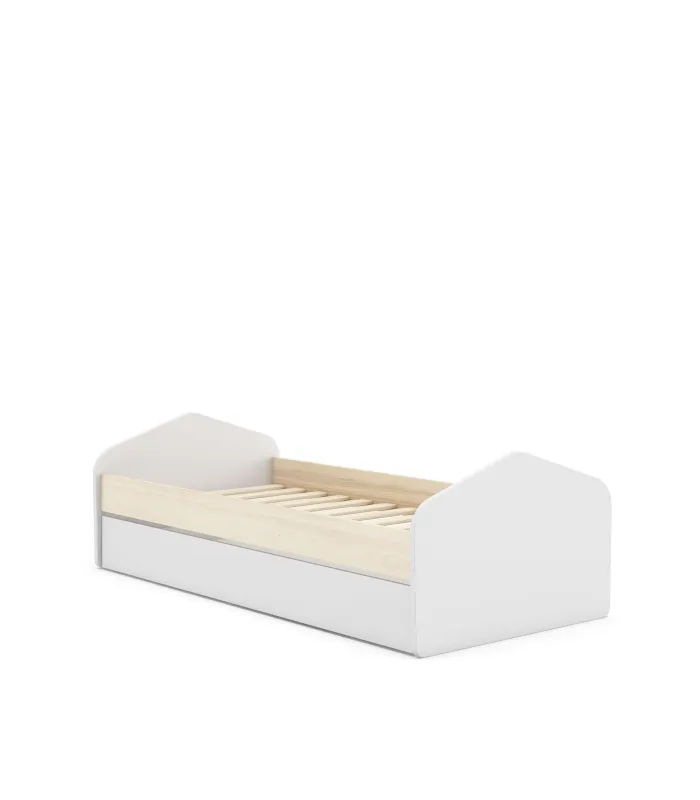 Cama nido juvenil Estela, blanco/cera, 100x205.4cm