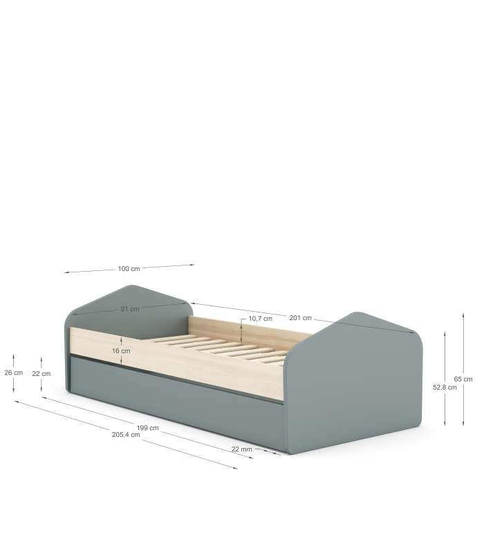 Cama nido juvenil Estela: diseño moderno y funcionalidad