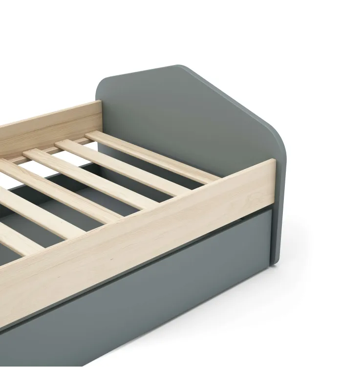 Cama nido Estela verde kaki/cera blanca 100x205.4 cm