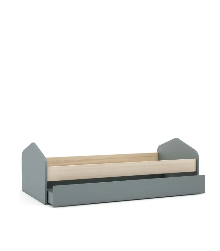 Cama nido Estela verde kaki/cera blanca 100x205.4 cm