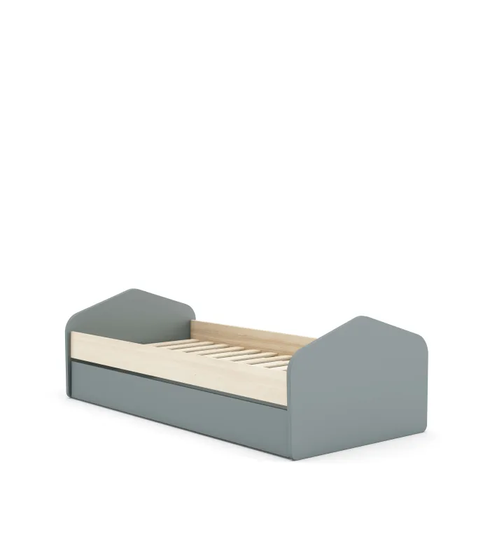 Cama nido Estela verde kaki/cera blanca 100x205.4 cm