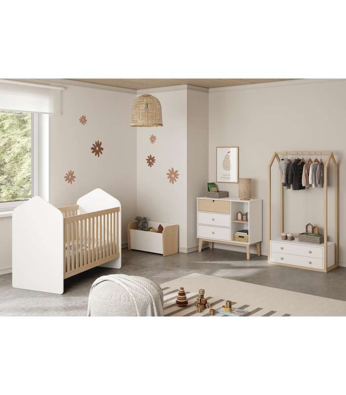 Buy CAMA NIDO 0.90 KIARA 90X190 BLANCO/NATURAL