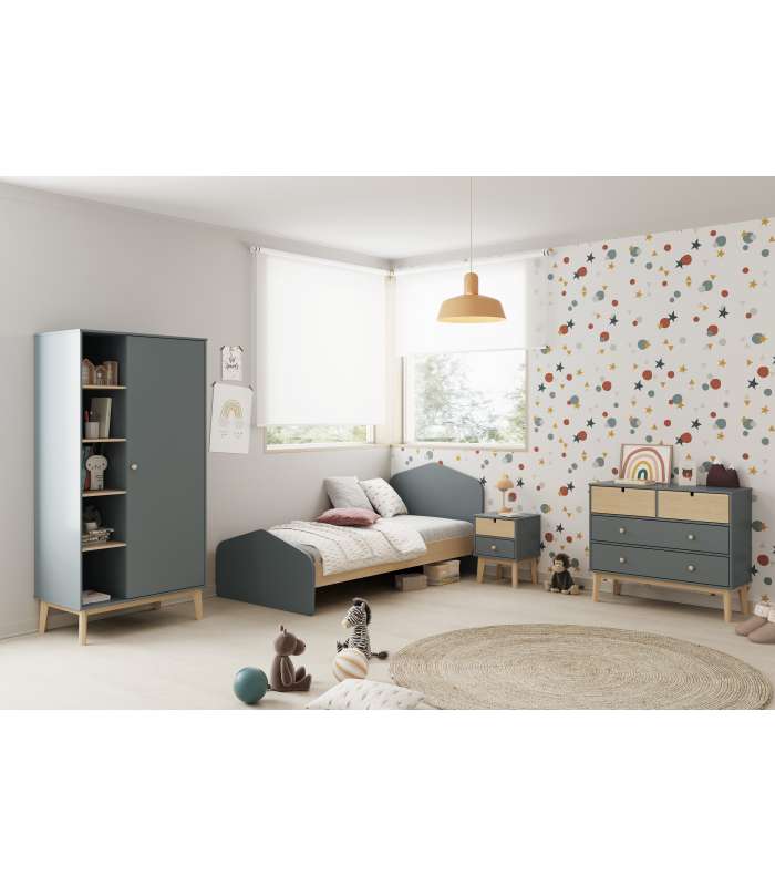 Mkric MUEBLE TV MONTE 1 PTA CORR/2C 160 CM GRIS