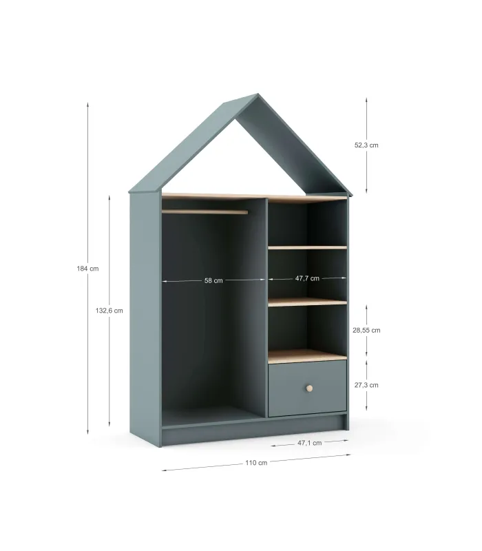 Vestidor juvenil Estela con diseño encantador y funcional