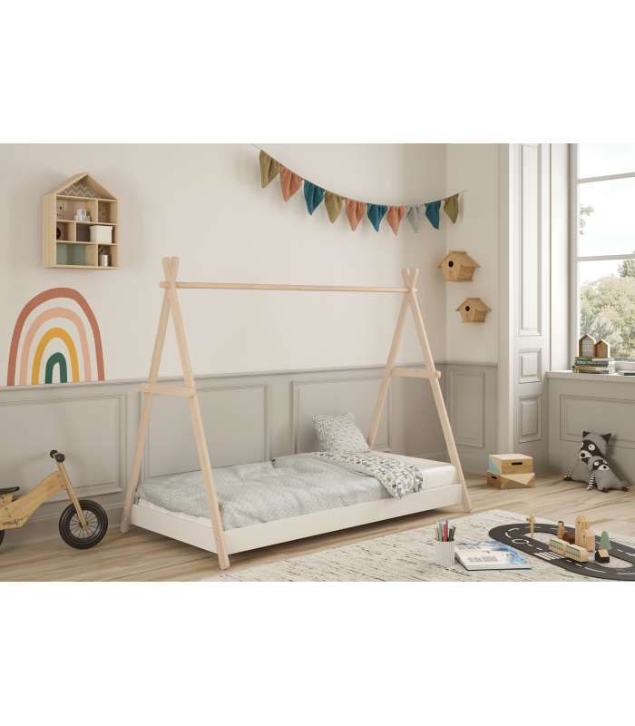 Buy CAMA NIDO 0.90 KIARA 90X190 BLANCO/NATURAL