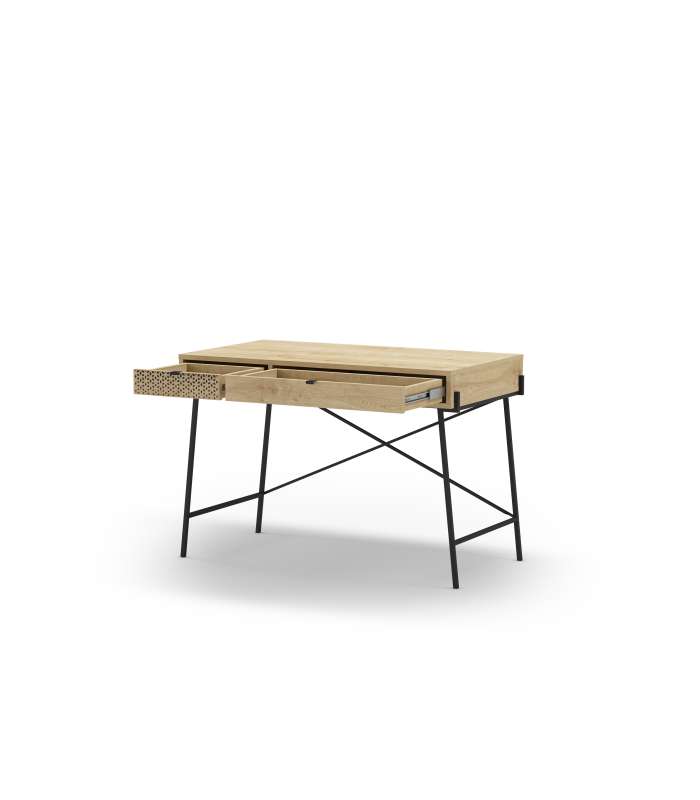 Table d'étude Berna finition blanche 120 cm (largeur) 74 cm (hauteur) 54 cm (profondeur).