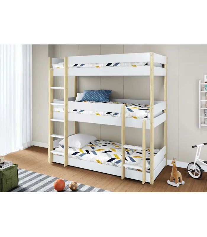 Cama de casal moderna em MDF, 197,7x153,2cm.
