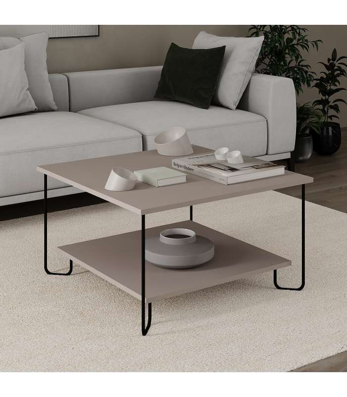 Mesa de centro quadrada: elegância natural para sua sala.