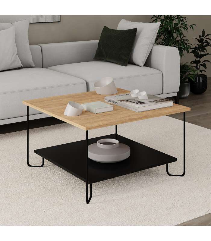 Mkric Mesa rectangular de comedor Comba acabado nogal sabi 76cm(alto) 100cm(ancho) 180cm(largo).