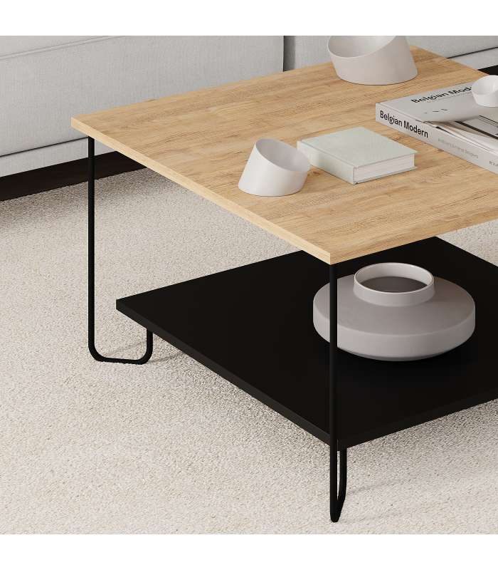 Mesa de centro cuadrada: elegancia natural para tu sala de estar.