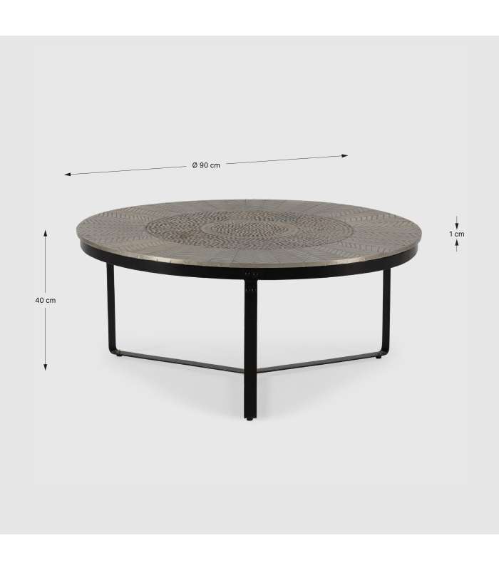 Mesa de centro redonda: elegancia natural para tu sala de estar.