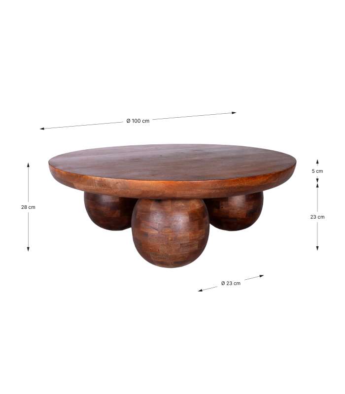 Mesa de centro redonda: elegancia natural para tu sala de estar.