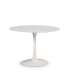 Table ronde Oda finition blanche 75 cm(hauteur) 110 cm(largeur) 110 cm(longueur)