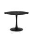 Table ronde Oda finition blanche 75 cm(hauteur) 110 cm(largeur) 110 cm(longueur)