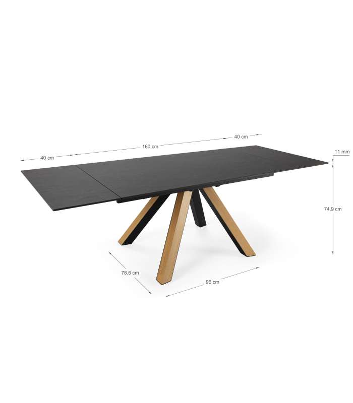 Mesa de jantar retangular extensível: elegância e estilo.