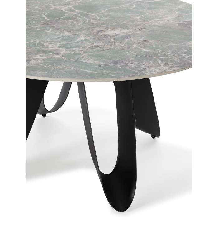 Mesa de comedor redonda fija Md-Amelia elegante y moderna