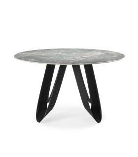 Mesa de comedor redonda fija Md-Amelia elegante y moderna