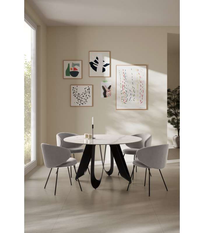 Mesa de jantar retangular fixa: elegância e estilo.