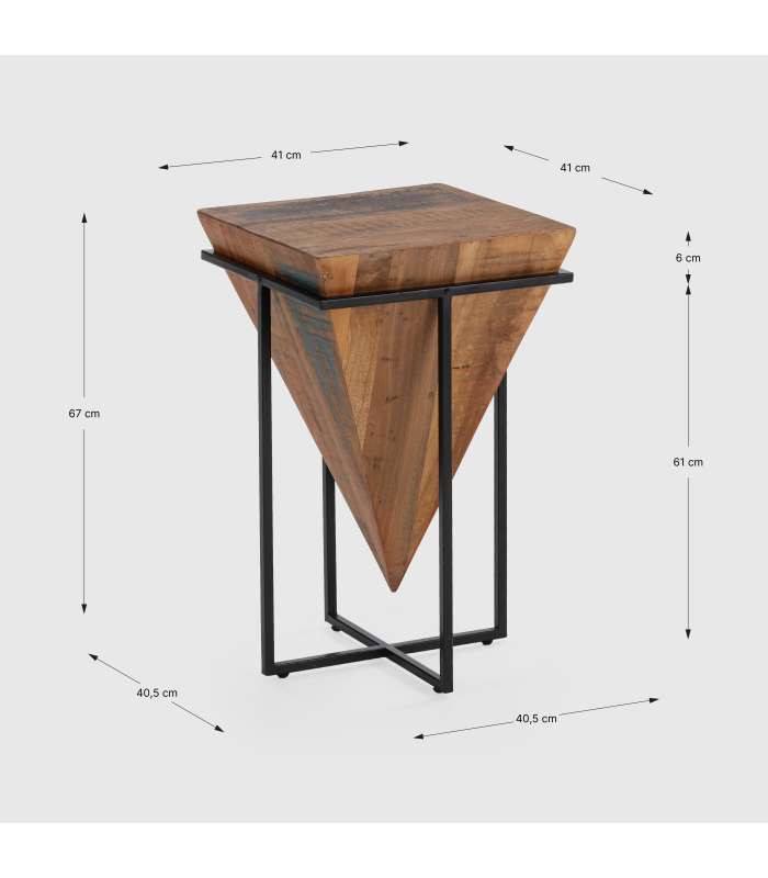 Mesa auxiliar de rincón modelo Cep varios colores a elegir.