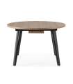 cópia da mesa de jantar extensa Md-Córdoba natural/preto finish, 140/180cm (largura) 77cm (altura) 90cm (fone).