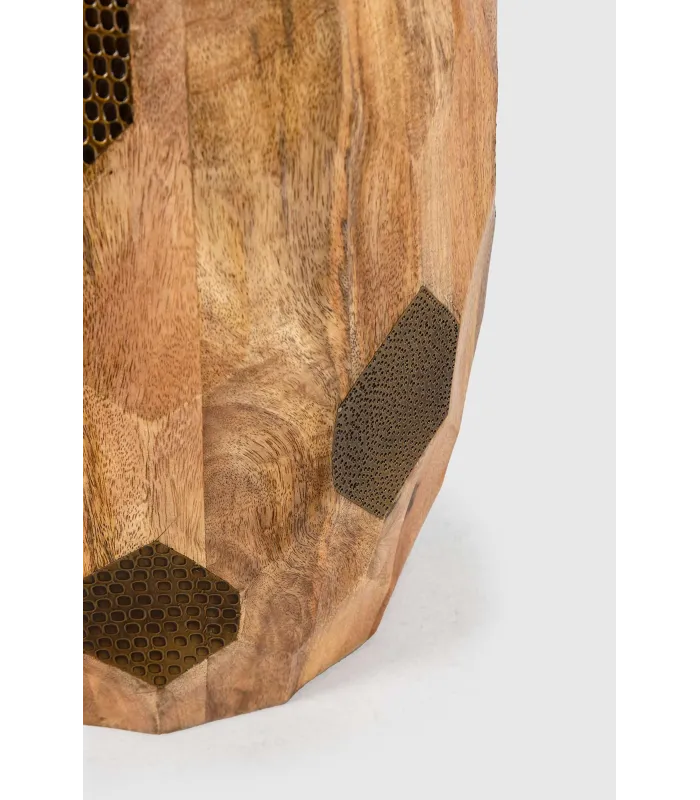 Mesa auxiliar Fabiola en madera de mango, 46cm alto