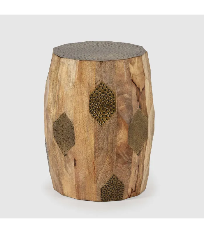 Mesa auxiliar Fabiola en madera de mango, 46cm alto